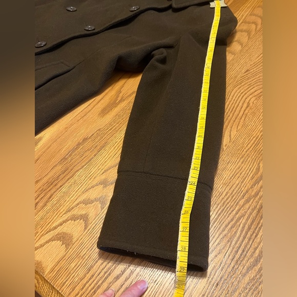 ‼️SOLD‼️ Esprit PEA COAT- Wool- Ladies Classic Chocolate Brown- XL w/ Scarf 🧣 - Picture 12 of 16